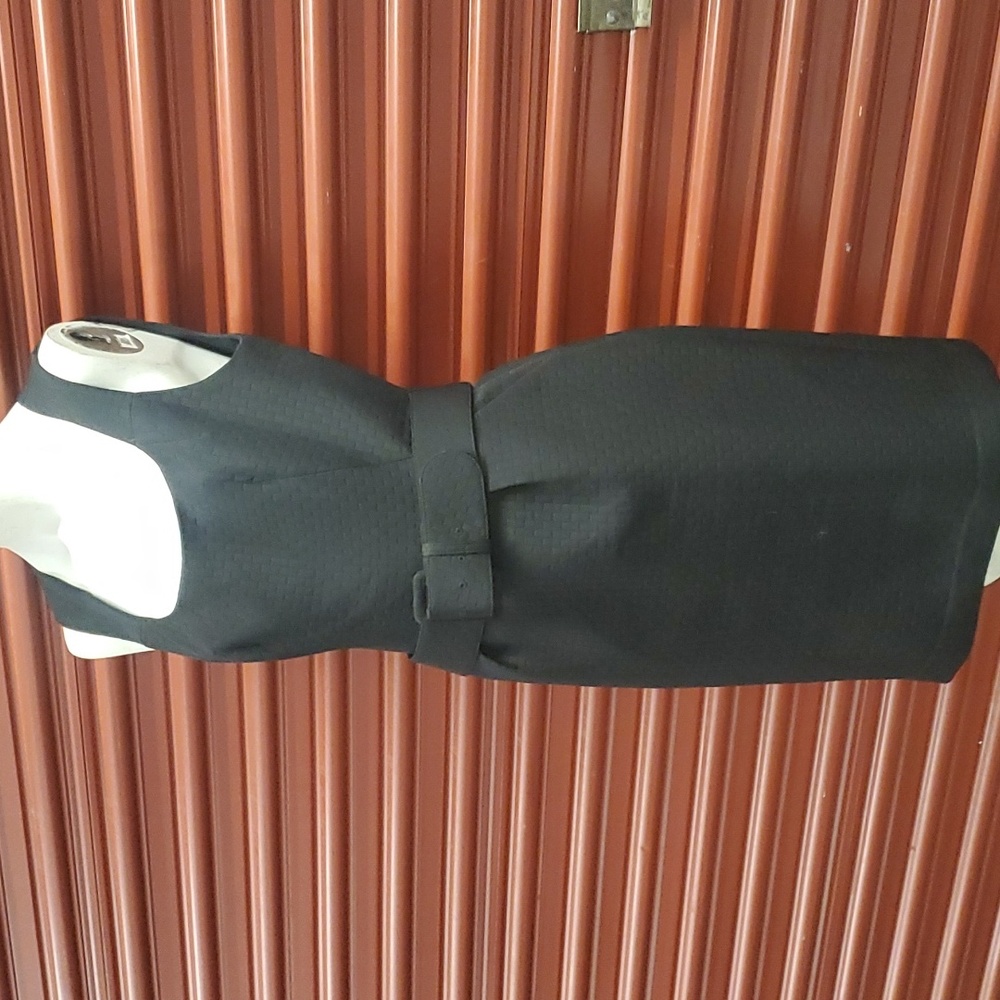 Unger Jet Black Cocktail Dress & Jacket Crop Blazer Size 10 - Picture 8 of 16